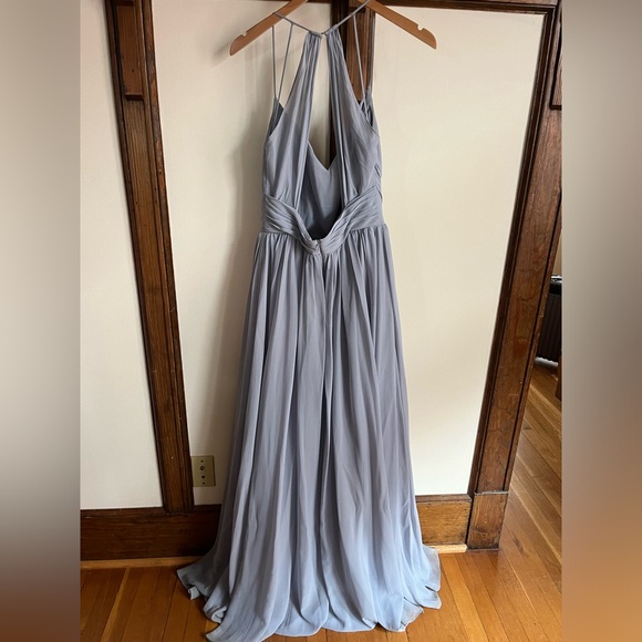 Hayley Paige Occasion Collection Bridesmaid Sky Blue Size 10 34B - Picture 4 of 5